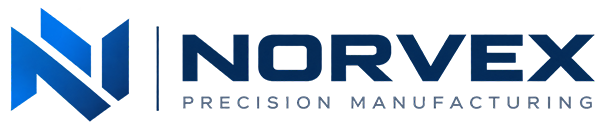 Norvex Precision Manufacturing logo in dark blue on white background
